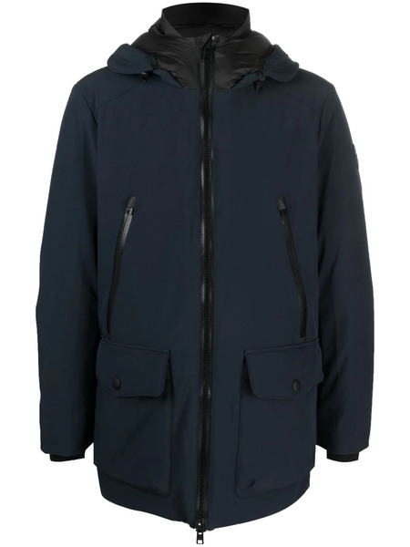  Woolrich Hooded Zip-fastening Parka Coat - Blue 