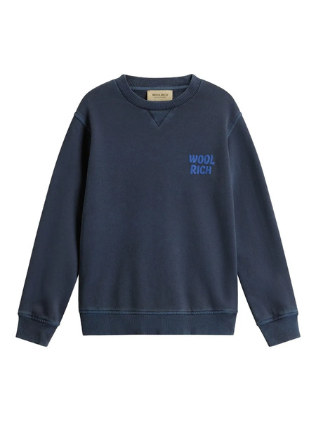  Woolrich Kids Crew-neck Sweatshirt - Blue 