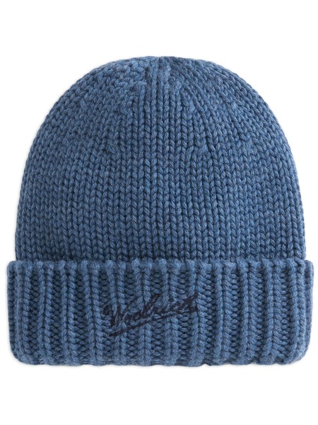  Woolrich Kids Logo-embroidered Beanie - Blue 