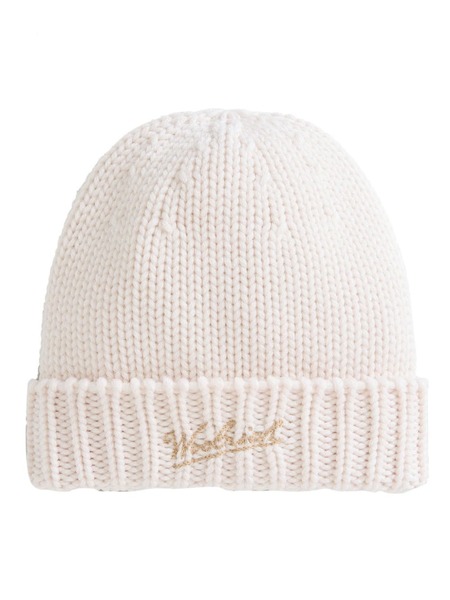  Woolrich Kids Logo-embroidered Beanie - Neutrals 