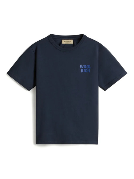  Woolrich Kids Logo T-shirt - Blue 
