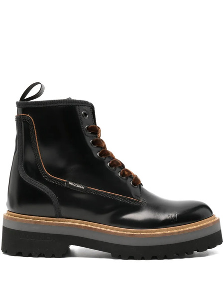 Woolrich Lace-up Combat Boots - Black 