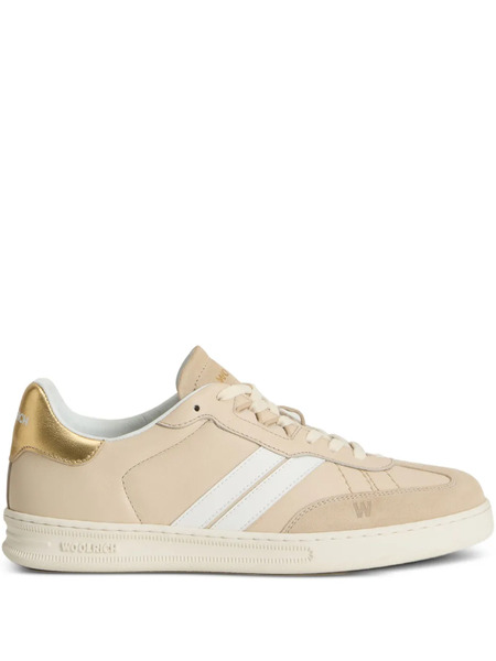  Woolrich Leather Stripe Sneakers - Neutrals 