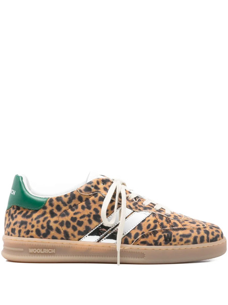  Woolrich Leopard-print Stripe Trainers - Brown 