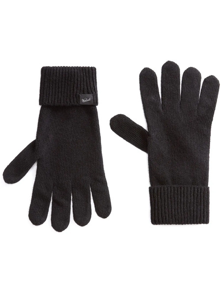  Woolrich Logo-appliqué Wool Gloves - Black 