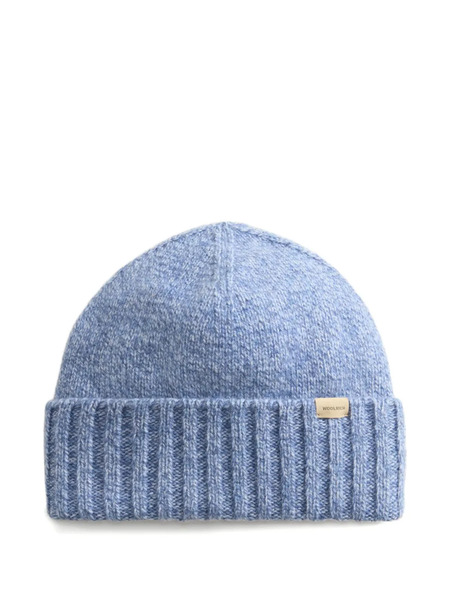  Woolrich Logo-detail Beanie - Blue 