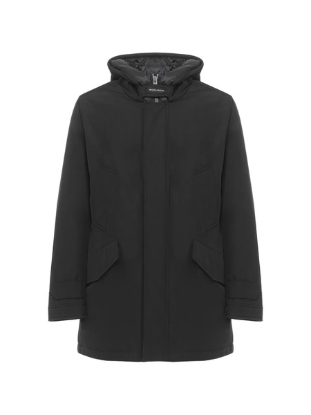  Woolrich Logo-detail Coat - Black 