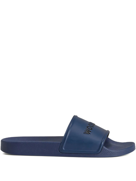  Woolrich Logo-embossed Slides - Blue 