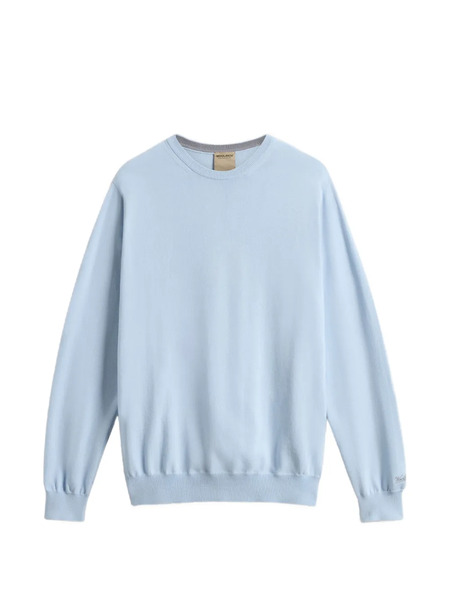  Woolrich Logo-embroidered Crew-neck Sweater - Blue 
