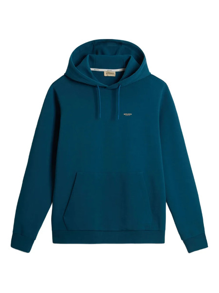  Woolrich Logo Interlock Hoodie - Blue 