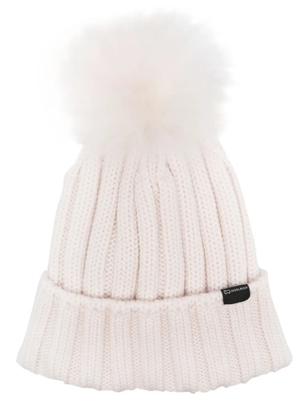 Woolrich Logo-patch Knitted Beanie - White 