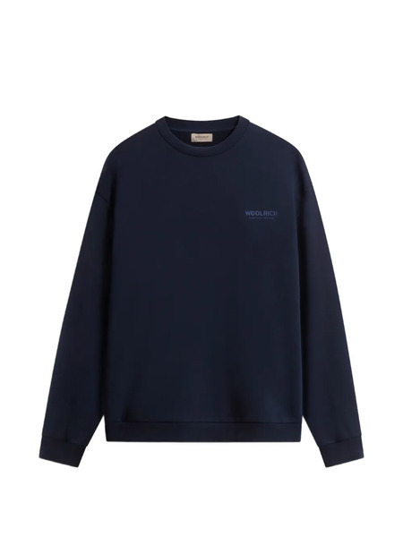  Woolrich Macro Logo Crew-neck Sweatshirt - Blue 