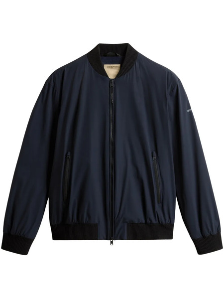  Woolrich Matt Stretch Bomber Jacket - Blue 