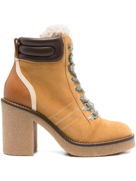  Woolrich 88mm Lace-up Block-heel Boots - Neutrals 