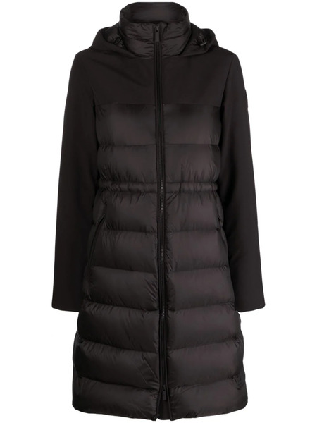  Woolrich Panelled Hooded Coat - Black 