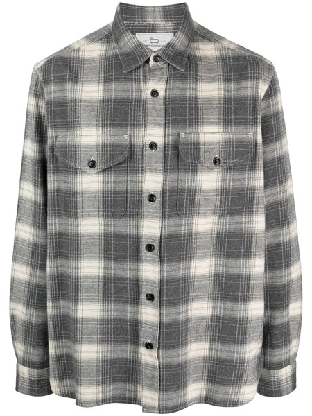  Woolrich Plaid-check Flannel Shirt - Grey 
