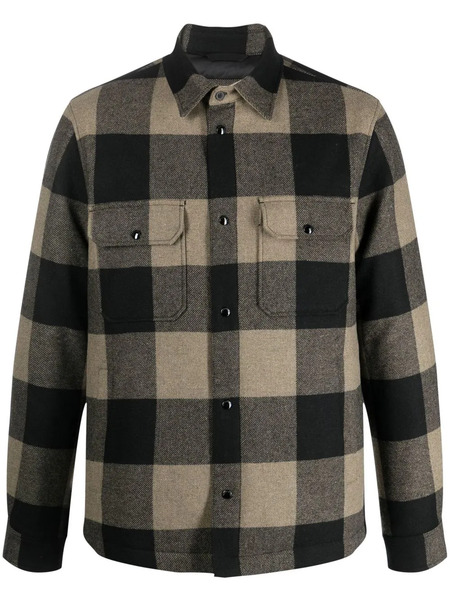  Woolrich Plaid-check Quilted Shirt Jacket - Green 