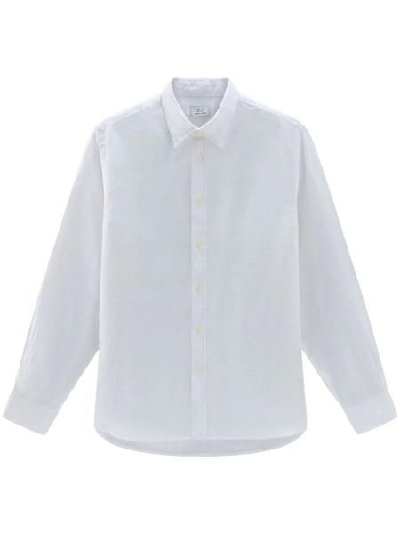  Woolrich Point-collar Linen Shirt - White 