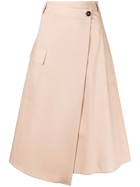  Woolrich Poplin A-line Midi Skirt - Neutrals 