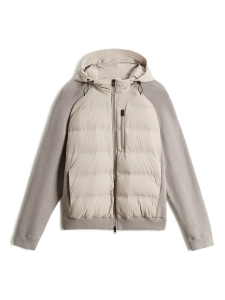  Woolrich Quilted Knitted-panel Coat - Grey 