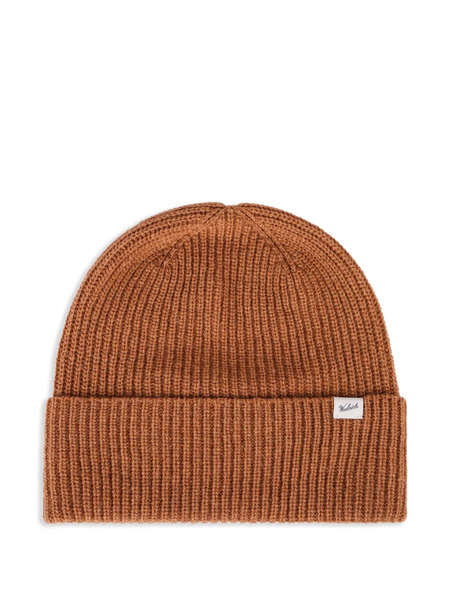  Woolrich Ribbed Knit Beanie - Brown 