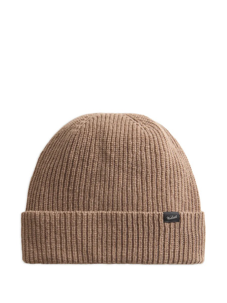  Woolrich Ribbed Knitted Beanie - Brown 