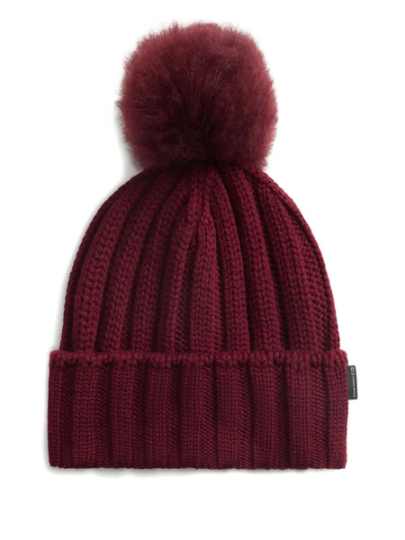  Woolrich Ribbed Pom-pom Beanie - Red 