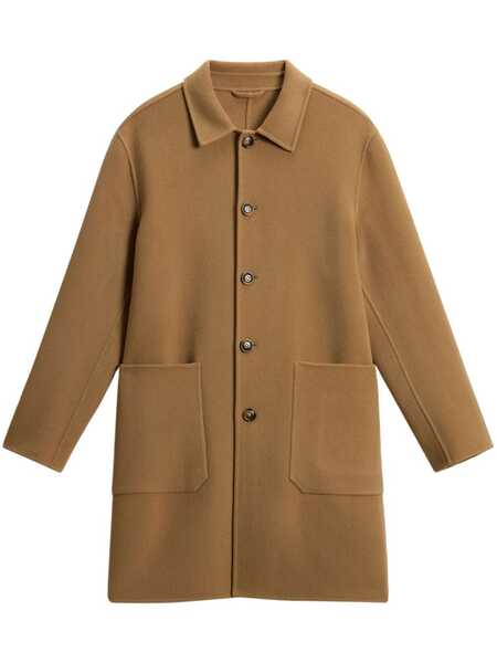  Woolrich Single-breasted Coat - Brown 