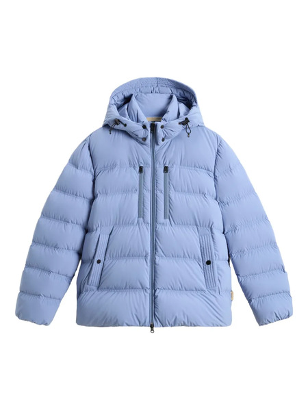  Woolrich Stretch Hooded Puffer Jacket - Blue 