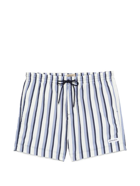  Woolrich Striped Swim Shorts - White 