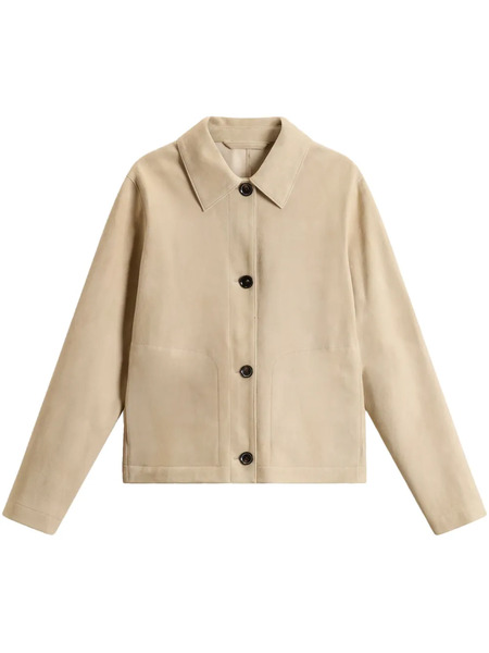  Woolrich Suede Jacket - Neutrals 