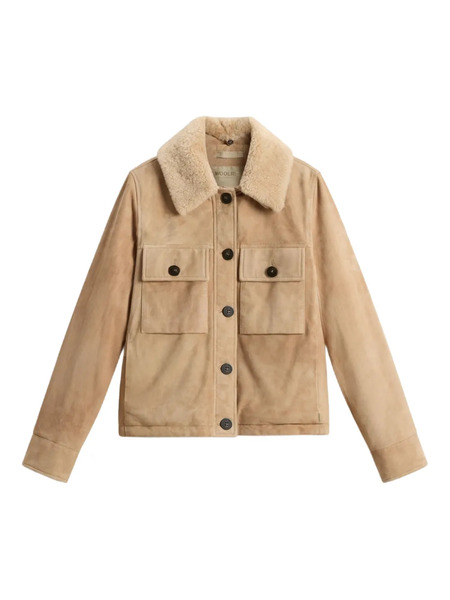  Woolrich Suede Shearling-collar Jacket - Neutrals 