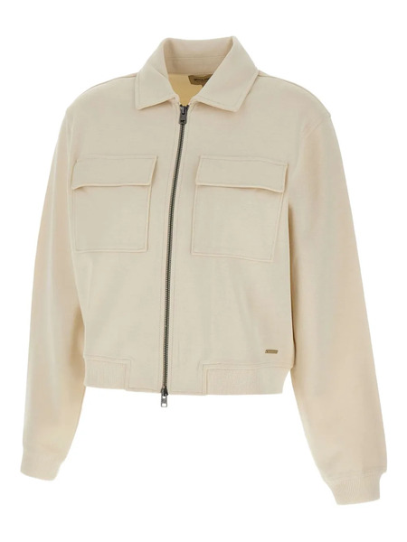 Woolrich Two-way Zip Pocket Sweatshirt - Neutrals 