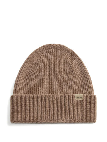  Woolrich Wool Blend Scarf And Beanie Hat Set - Brown 