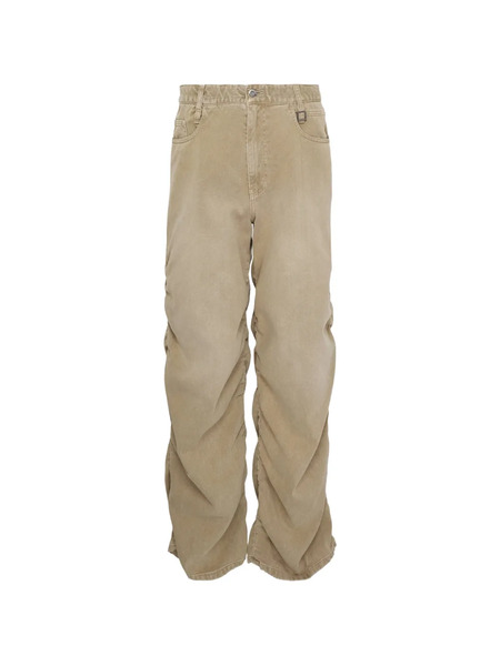  Wooyoungmi Drawstring Gather Side Trousers - Neutrals 