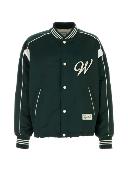  Wooyoungmi Logo Bomber Jacket - Green 
