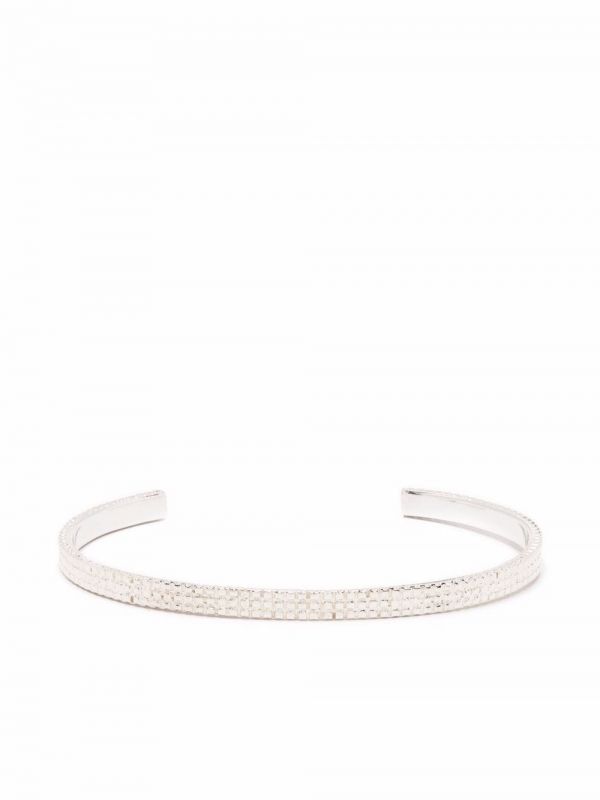  Wouters & Hendrix Chain-texture Bangle Bracelet - Silver 