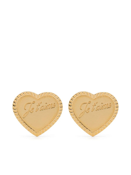  Wouters & Hendrix Heart-shaped Stud Earrings - Gold 