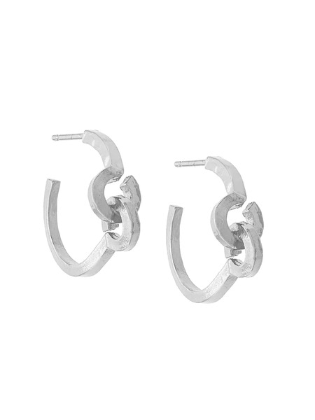  Wouters & Hendrix Technofossils Hammered Link Hoops - Multicolour 