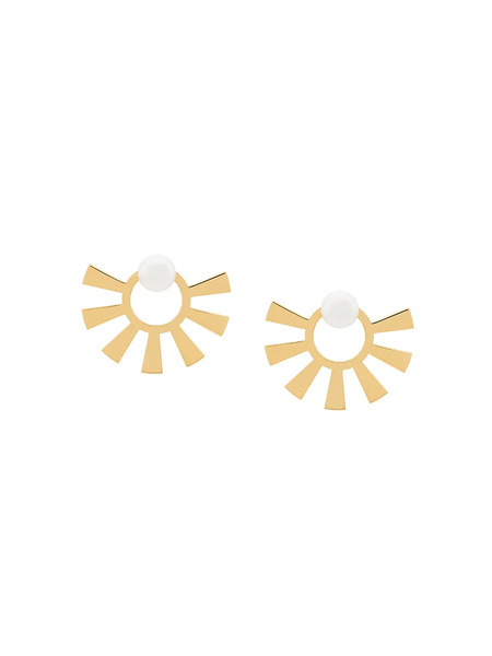  Wouters & Hendrix Technofossils Pearl Earrings - Metallic 