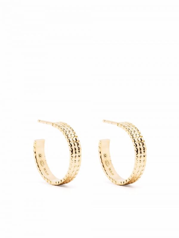  Wouters & Hendrix Textured Small Hoops - Gold 