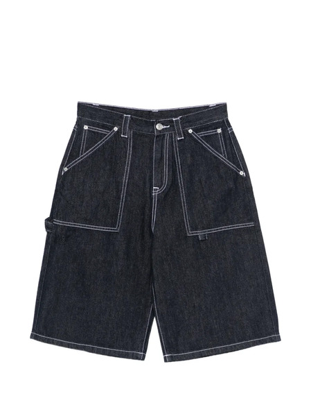  Wrstbhvr Contrast-stitch Denim Shorts - Blue 