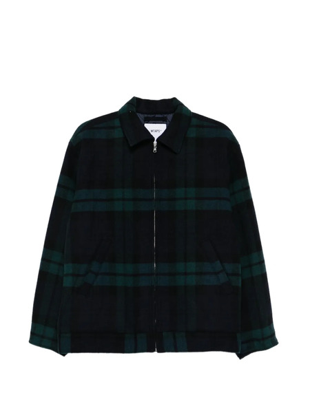  Wtaps Checked Zip-up Shirt Jacket - Blue 