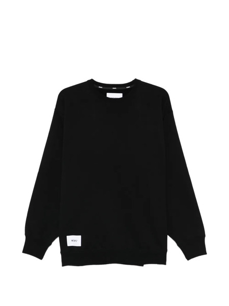 Wtaps Logo-patch Crew-neck Sweatshirt - Black 