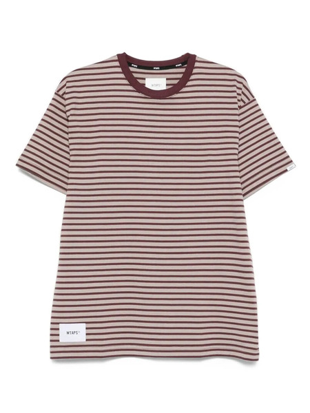  Wtaps Striped Crew-neck T-shirt - Brown 