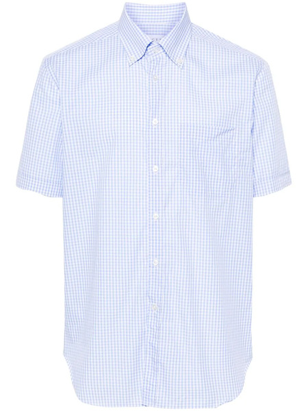  Xacus Check-pattern Cotton Shirt - Blue 