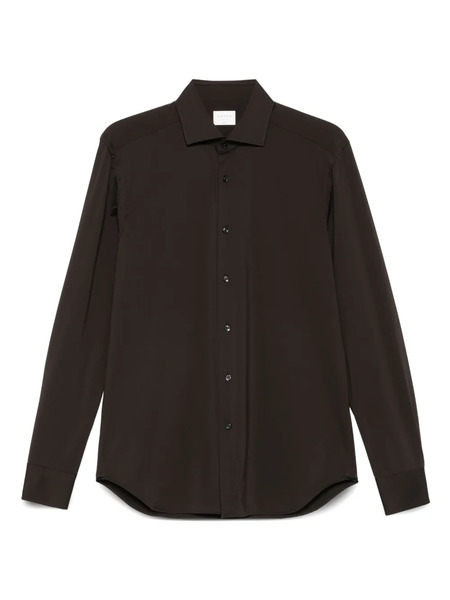  Xacus Long-sleeve Button-down Shirt - Brown 