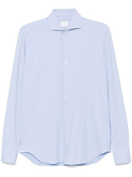  Xacus Patterned-jacquard Shirt - Blue 