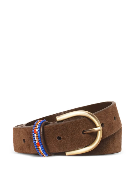  Xirena Beaded Buckle Belt - Brown 