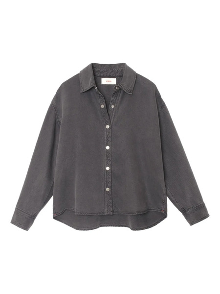  Xirena Collared Buttoned Top - Grey 